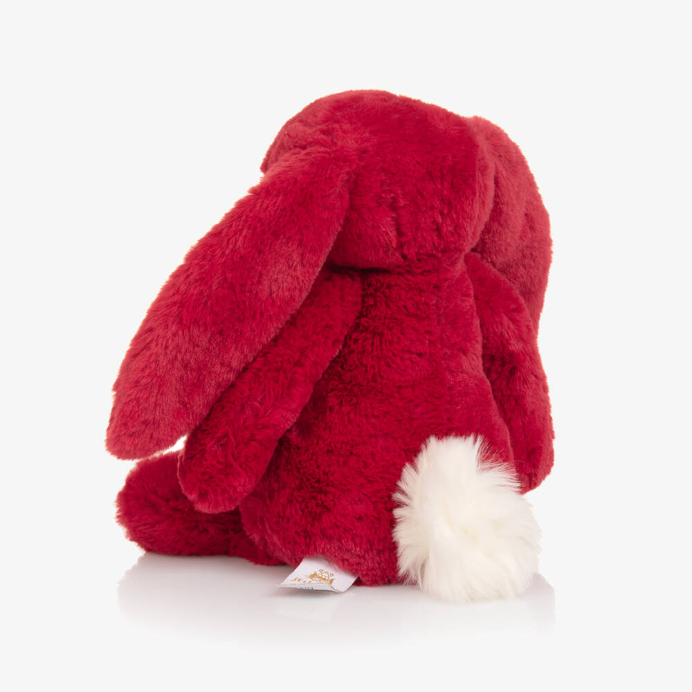Jellycat-Scarlet Red Bashful Luxe Bunny Soft Toy (31cm) | Childrensalon