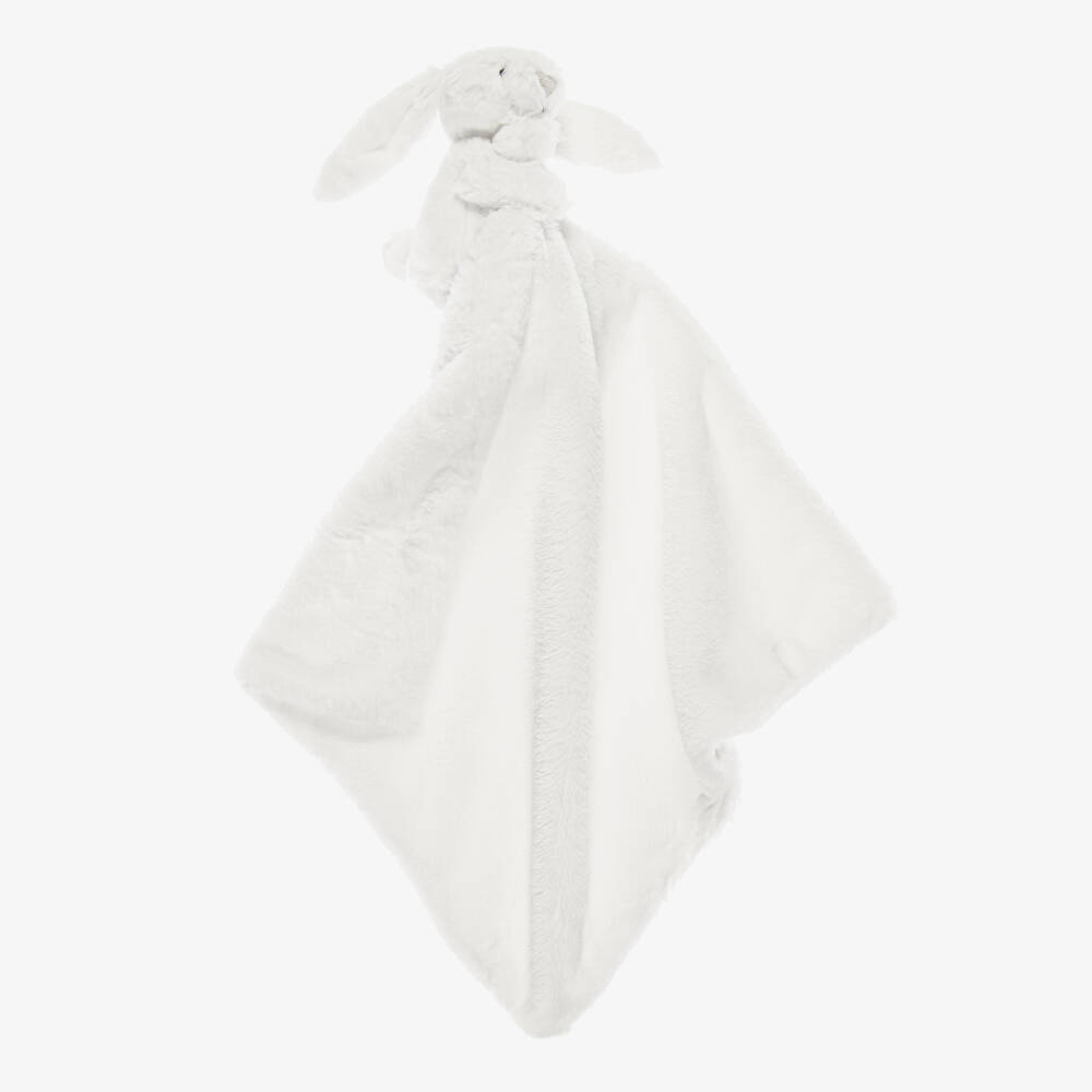 Jellycat-White Bashful Luxe Bunny Luna Soother (34cm) | Childrensalon