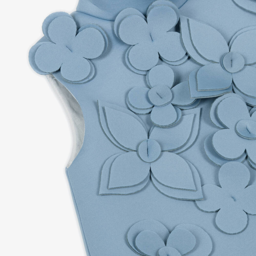 Jessie and James London-فستان بتصميم ورود و A-Line لون أزرق | Childrensalon