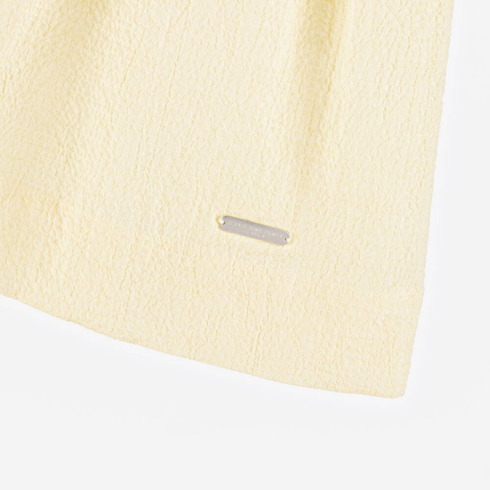 Jessie and James London-Платье желтое из хлопка с рюшами для девочек | Childrensalon