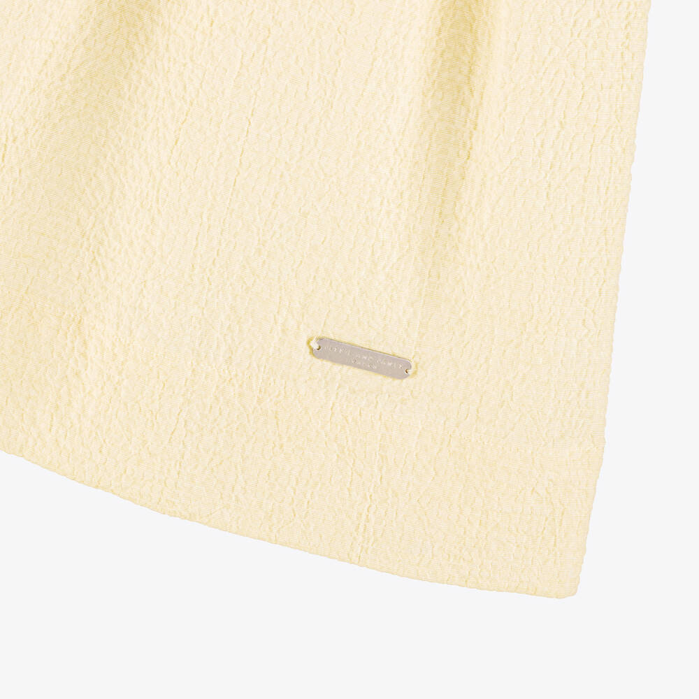 Jessie and James London-Girls Pale Yellow Cotton Ruffles Dress | Childrensalon