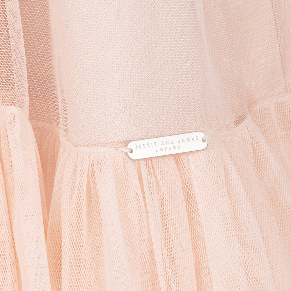 Jessie and James London-Girls Pink Tulle Asymmetric Dress | Childrensalon
