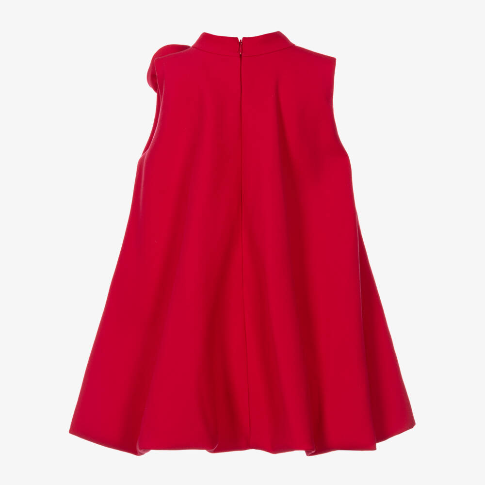 Jessie and James London-Girls Red Bubble Hem Dress with Roses | Childrensalon
