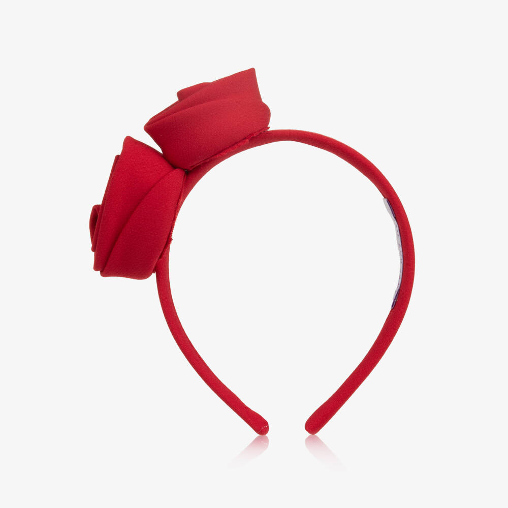 Jessie and James London-Girls Red Rose Hairband | Childrensalon