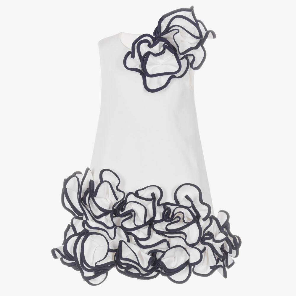 Jessie and James London-Girls White Statement Ruffle Dress | Childrensalon