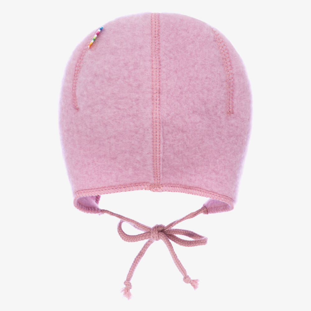 Joha-Baby Girls Pink Wool Bonnet | Childrensalon