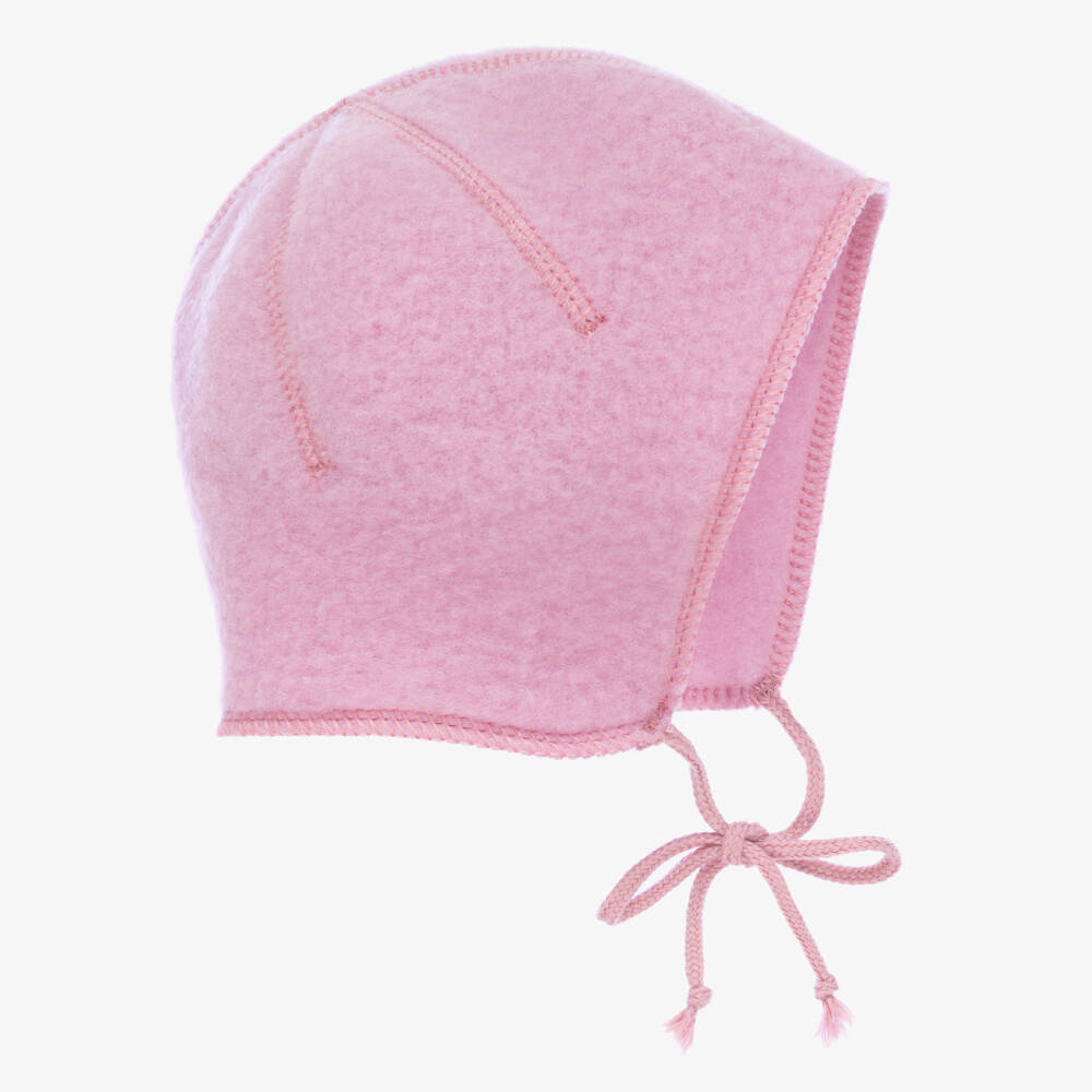 Joha-Baby Girls Pink Wool Bonnet | Childrensalon