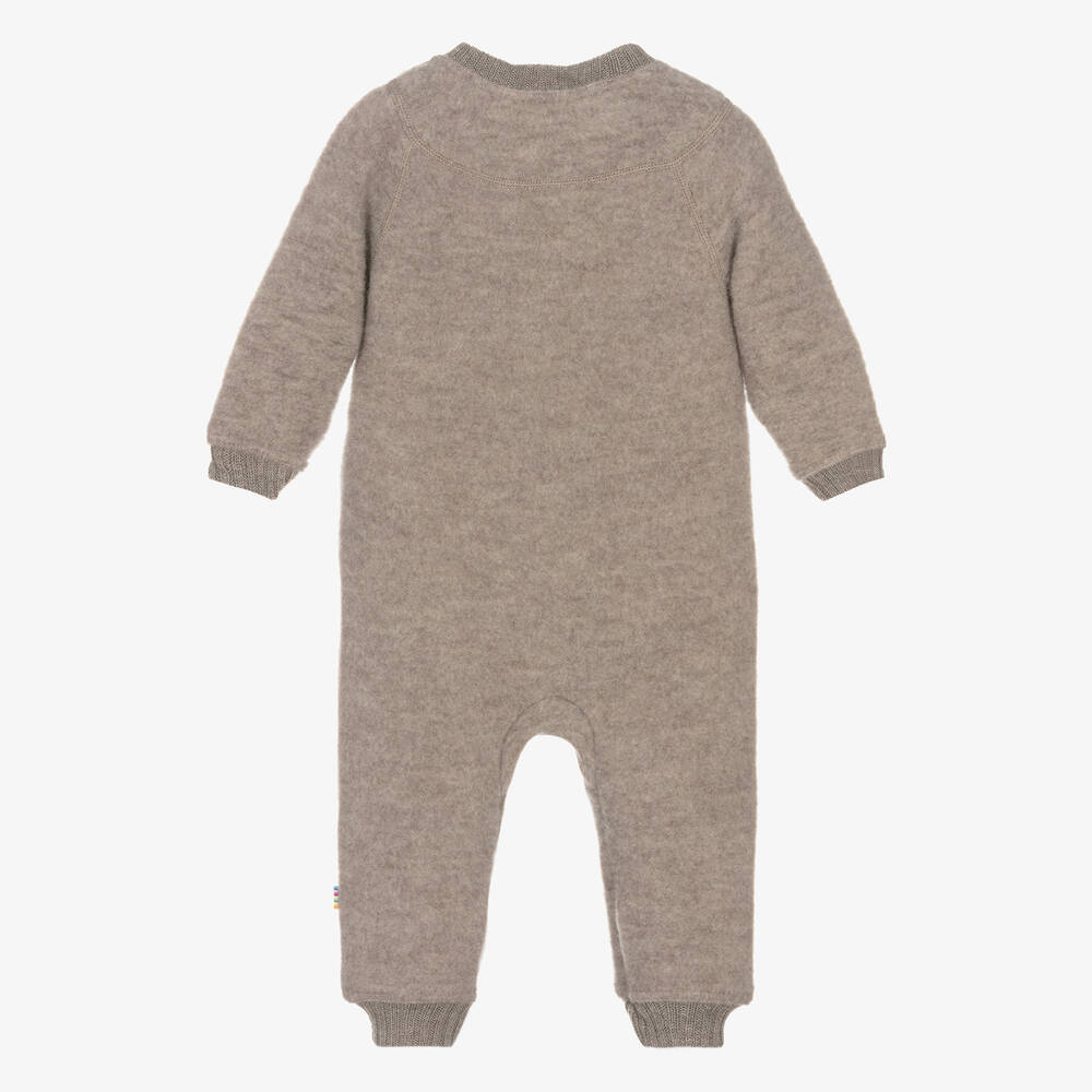Joha-Beige Merino Wool Romper | Childrensalon