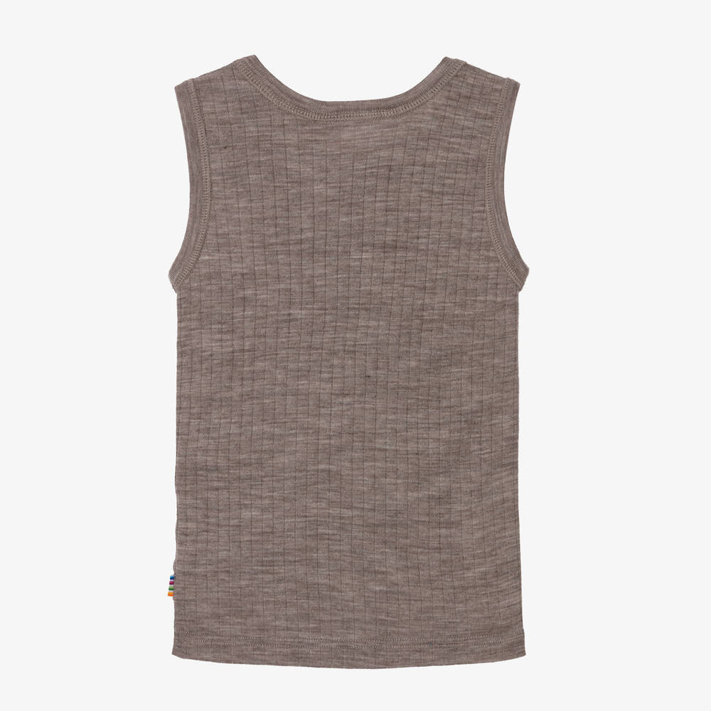 Joha-Beige Merino Wool Vest | Childrensalon