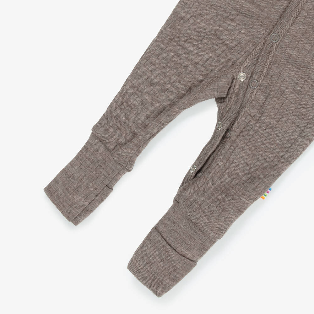 Joha-Бежевый шерстяной термо ромпер | Childrensalon