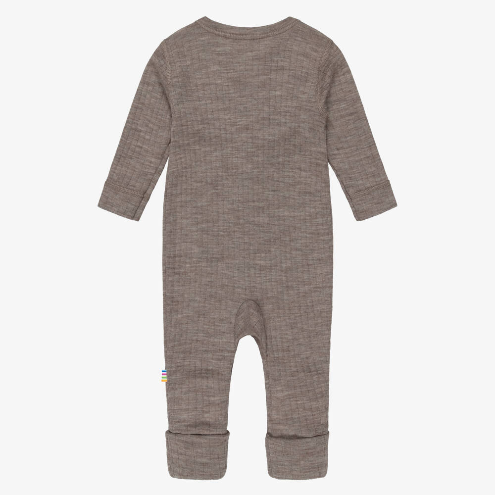 Joha-Бежевый шерстяной термо ромпер | Childrensalon