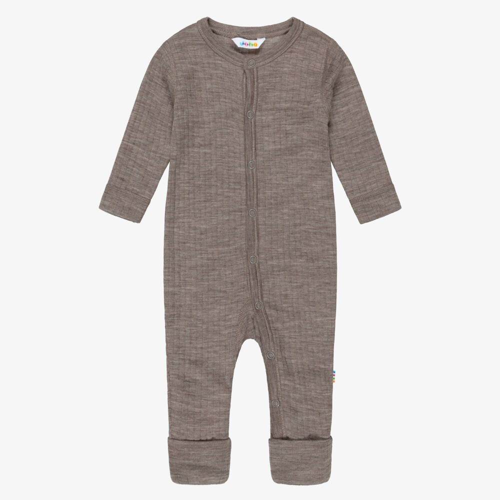 Joha-Бежевый шерстяной термо ромпер | Childrensalon