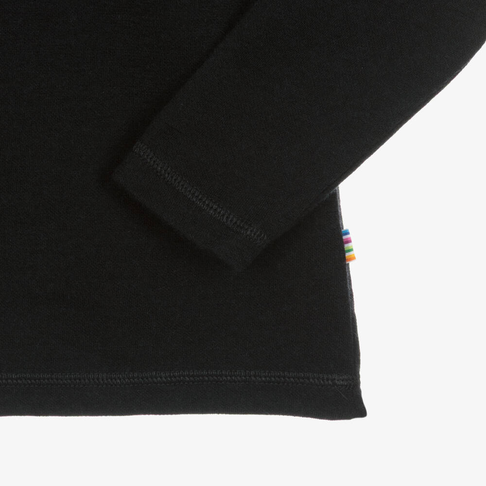 Joha-Black Thermal Wool Top | Childrensalon