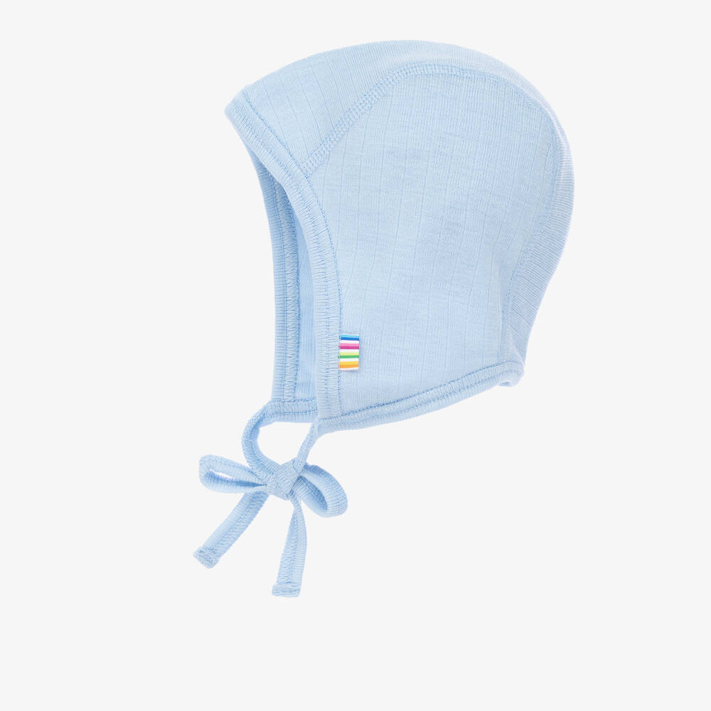 Joha-Blue Merino Wool Bonnet  | Childrensalon