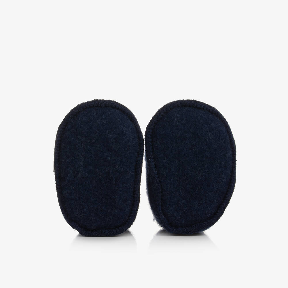 Joha-Синие пинетки из шерсти мериноса для малышей | Childrensalon