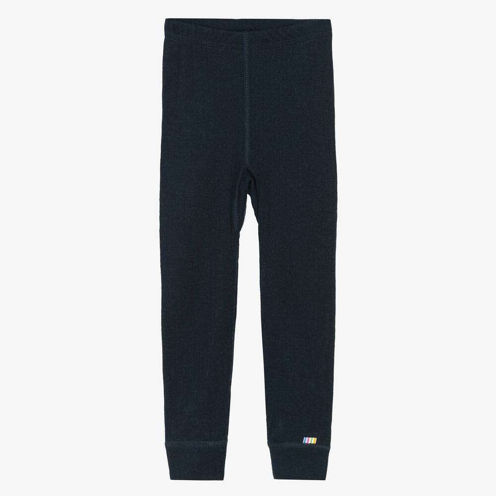 Joha-Blue Merino Wool Leggings | Childrensalon