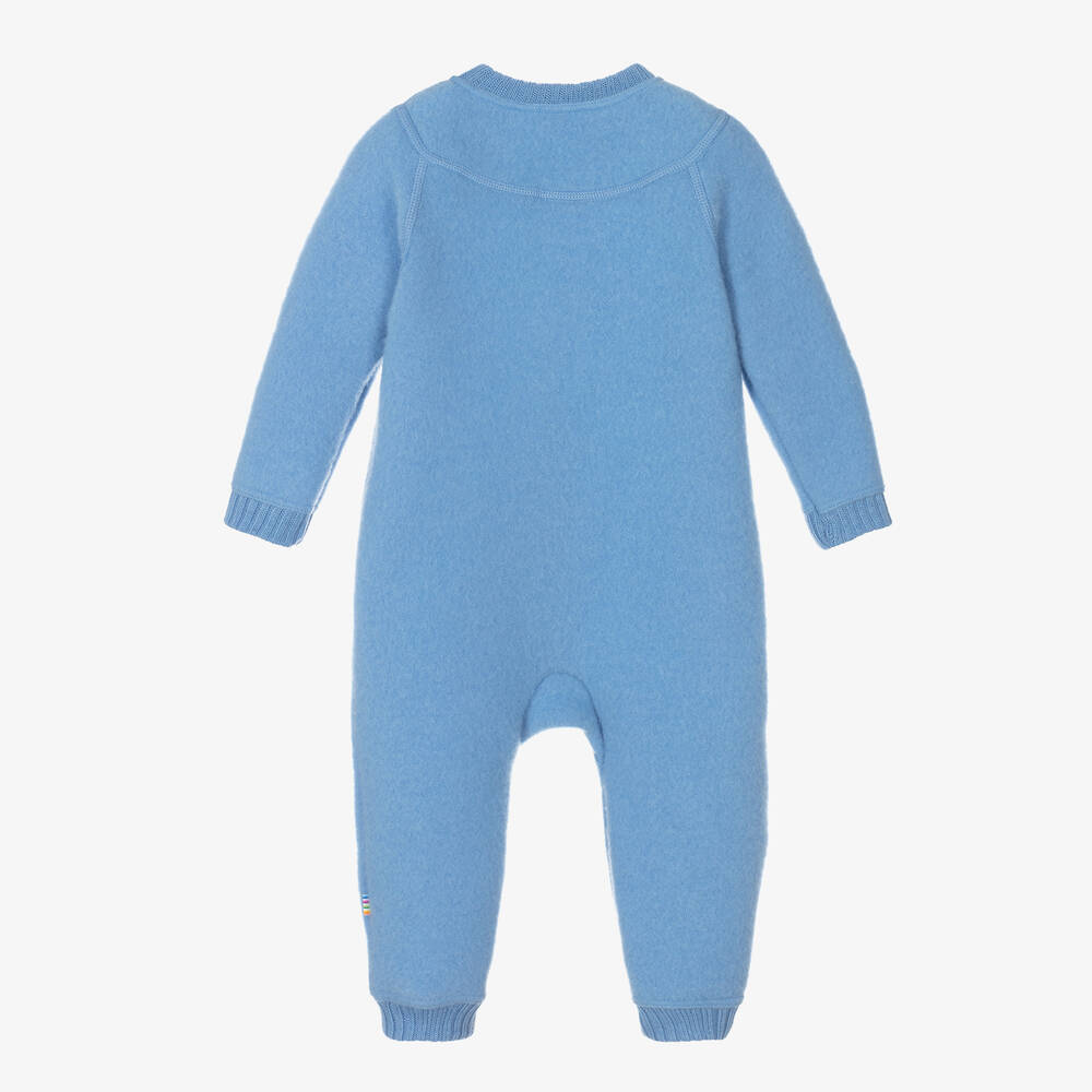 Joha-Blue Thermal Wool Romper | Childrensalon