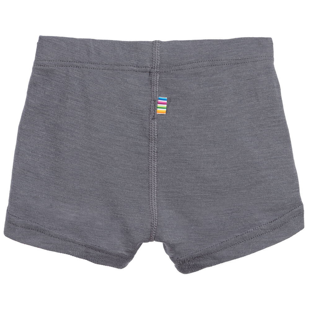 Joha-Boys Grey Merino Wool & Silk Boxers | Childrensalon