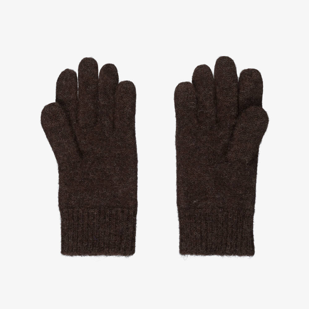 Joha-قفازات صوف مارينو لون بني | Childrensalon