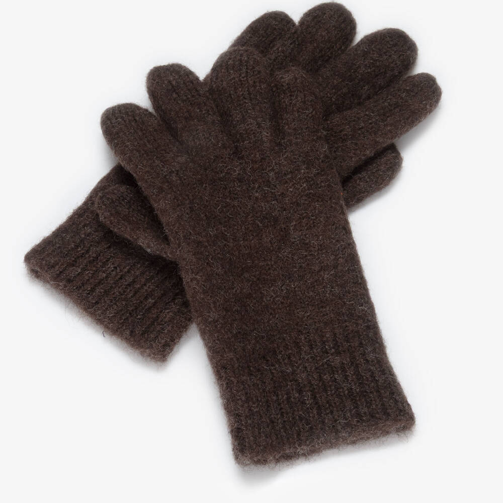 Joha-قفازات صوف مارينو لون بني | Childrensalon
