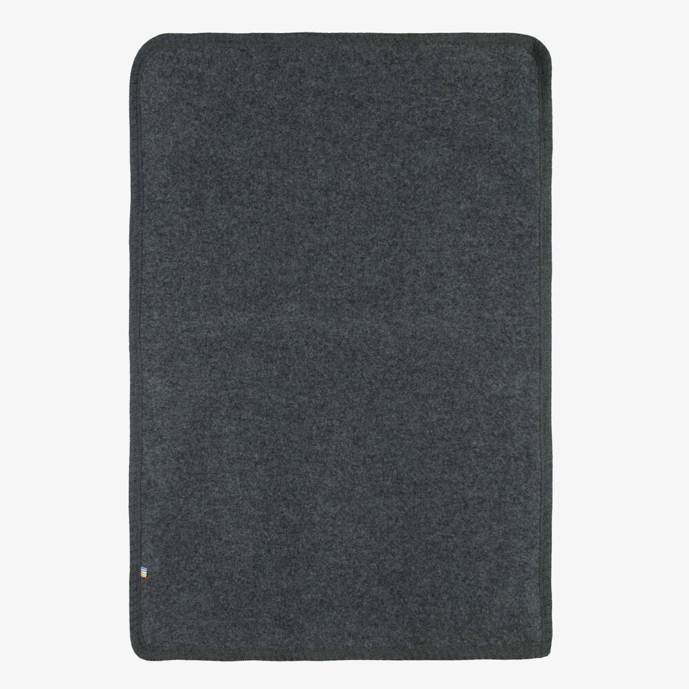 Joha-بطانية صوف مارينو فليس لون رمادي فحمي | Childrensalon