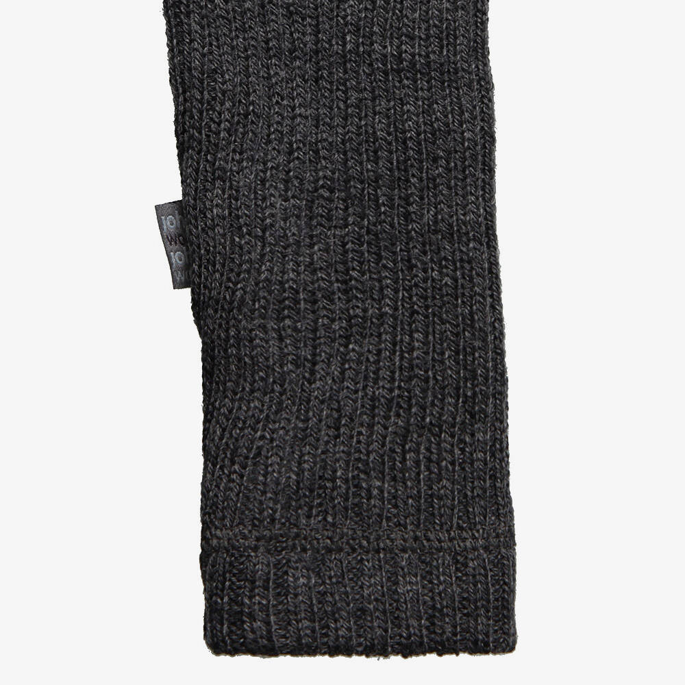 Joha-Dark Grey Merino Wool Ribbed Leggings | Childrensalon