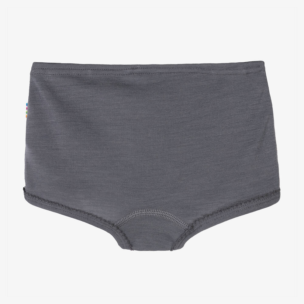 Joha-Girls Grey Merino Wool & Silk Knickers | Childrensalon