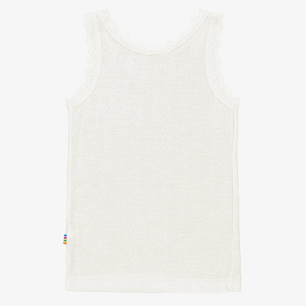 Joha-Girls Ivory Thermal Wool Vest | Childrensalon