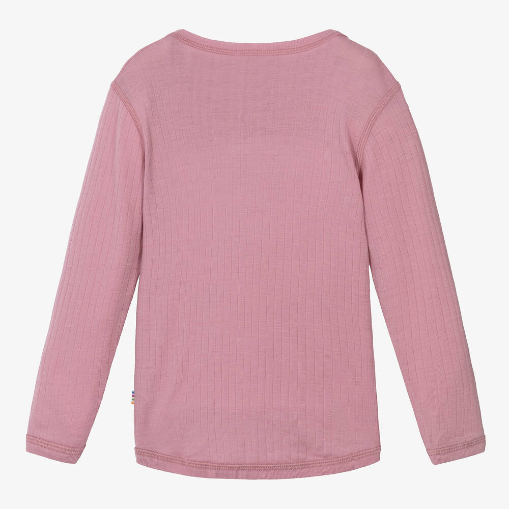 Joha-Girls Pink Merino Wool Knitted Top | Childrensalon
