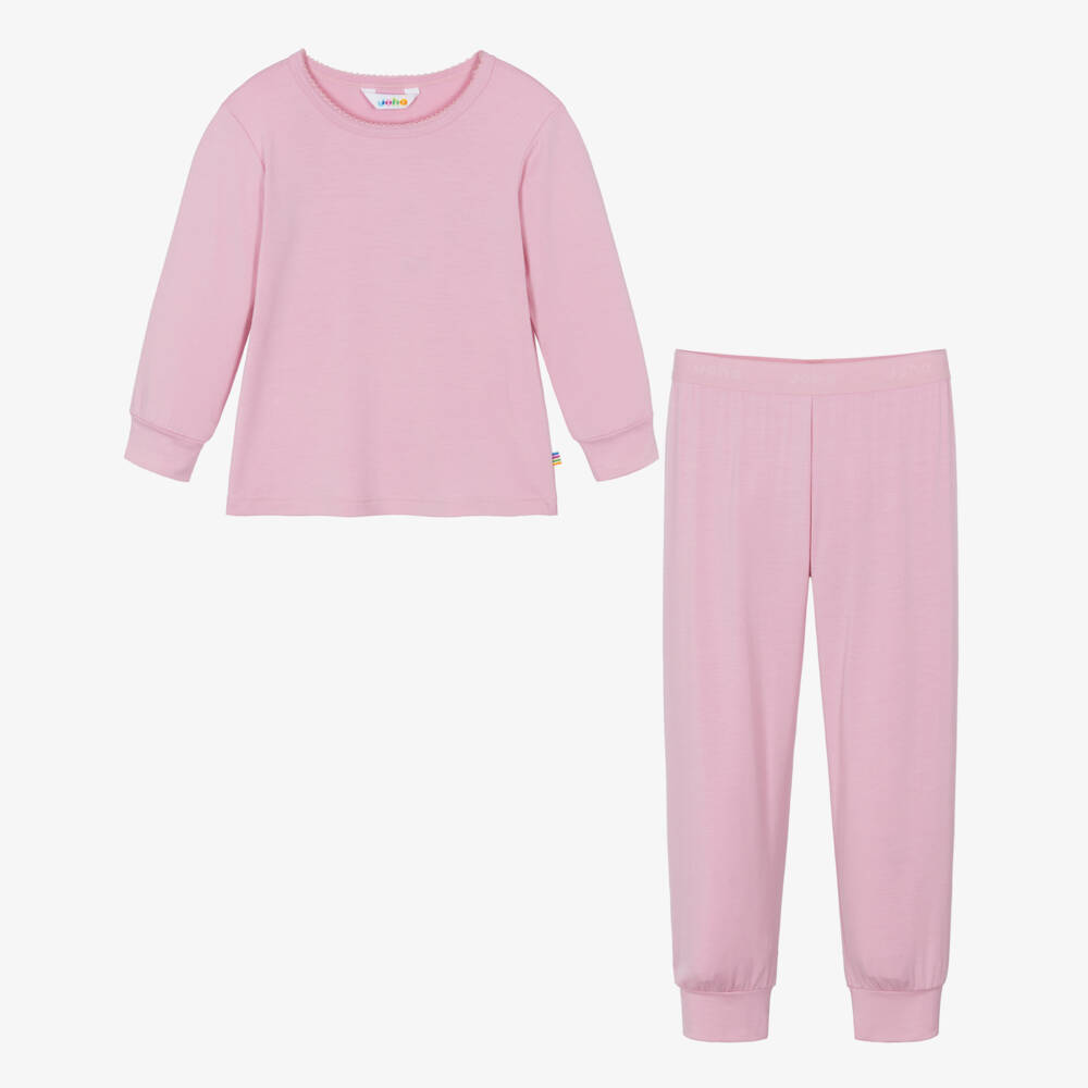 Joha-Girls Pink Organic Bamboo Pyjamas | Childrensalon