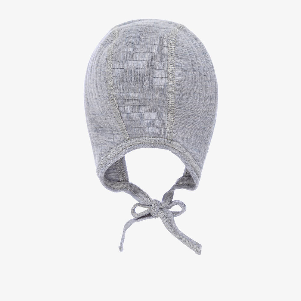 Joha-Grey Merino Wool Bonnet  | Childrensalon