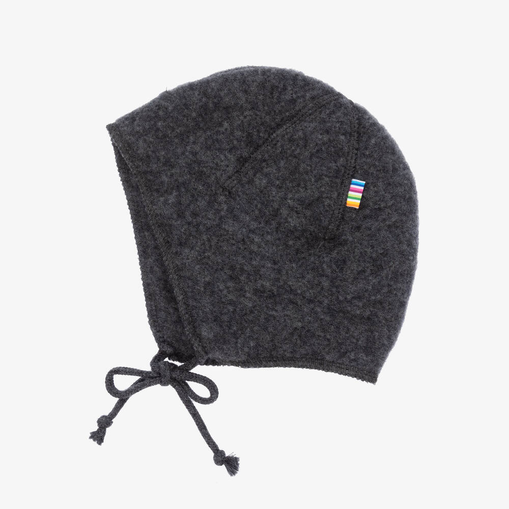 Joha-Grey Merino Wool Fleece Baby Bonnet | Childrensalon