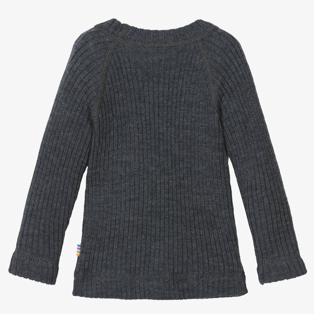 Joha-Grey Merino Wool Sweater | Childrensalon
