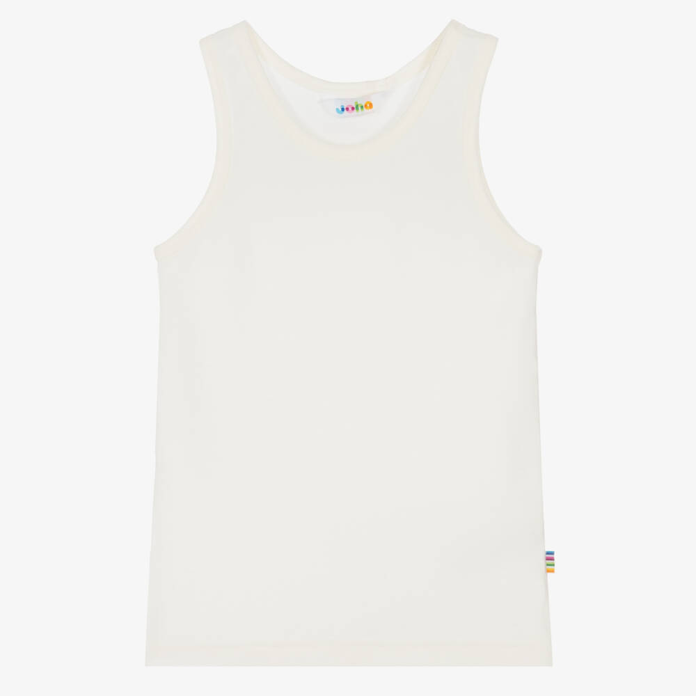 Joha-Ivory Cotton & Wool Thermal Vest  | Childrensalon