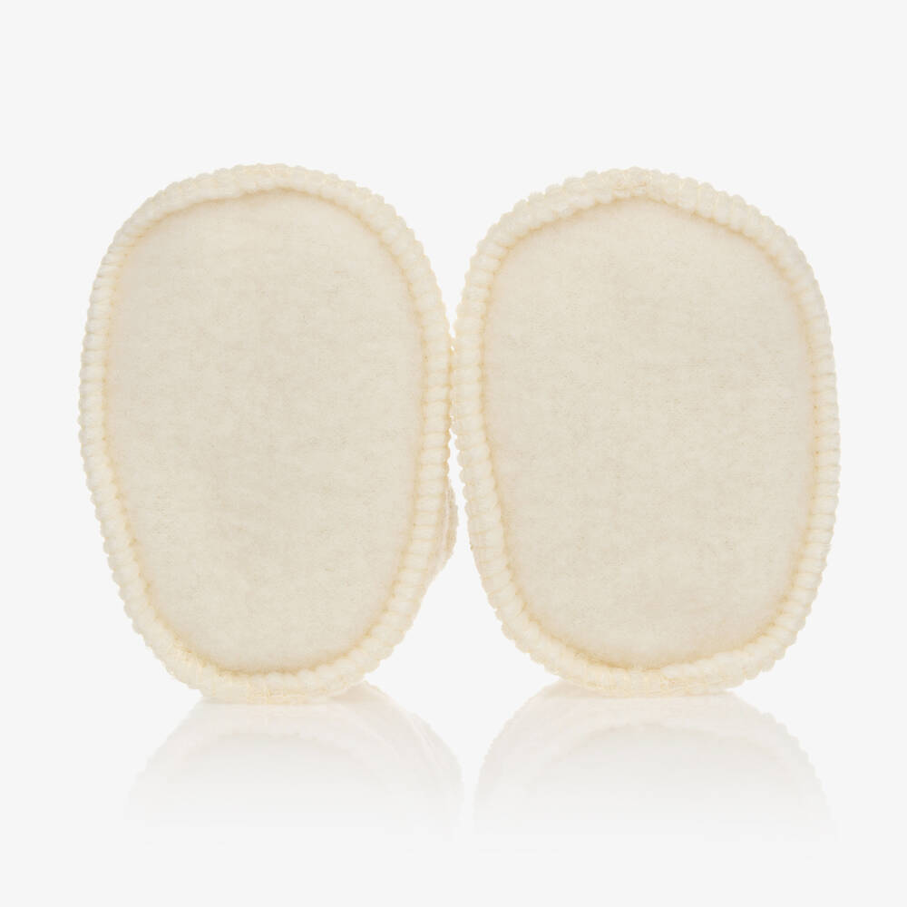 Joha-Кремовые пинетки из шерсти мериноса | Childrensalon