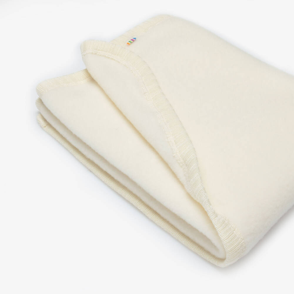 Joha-Ivory Merino Wool Fleece Blanket | Childrensalon