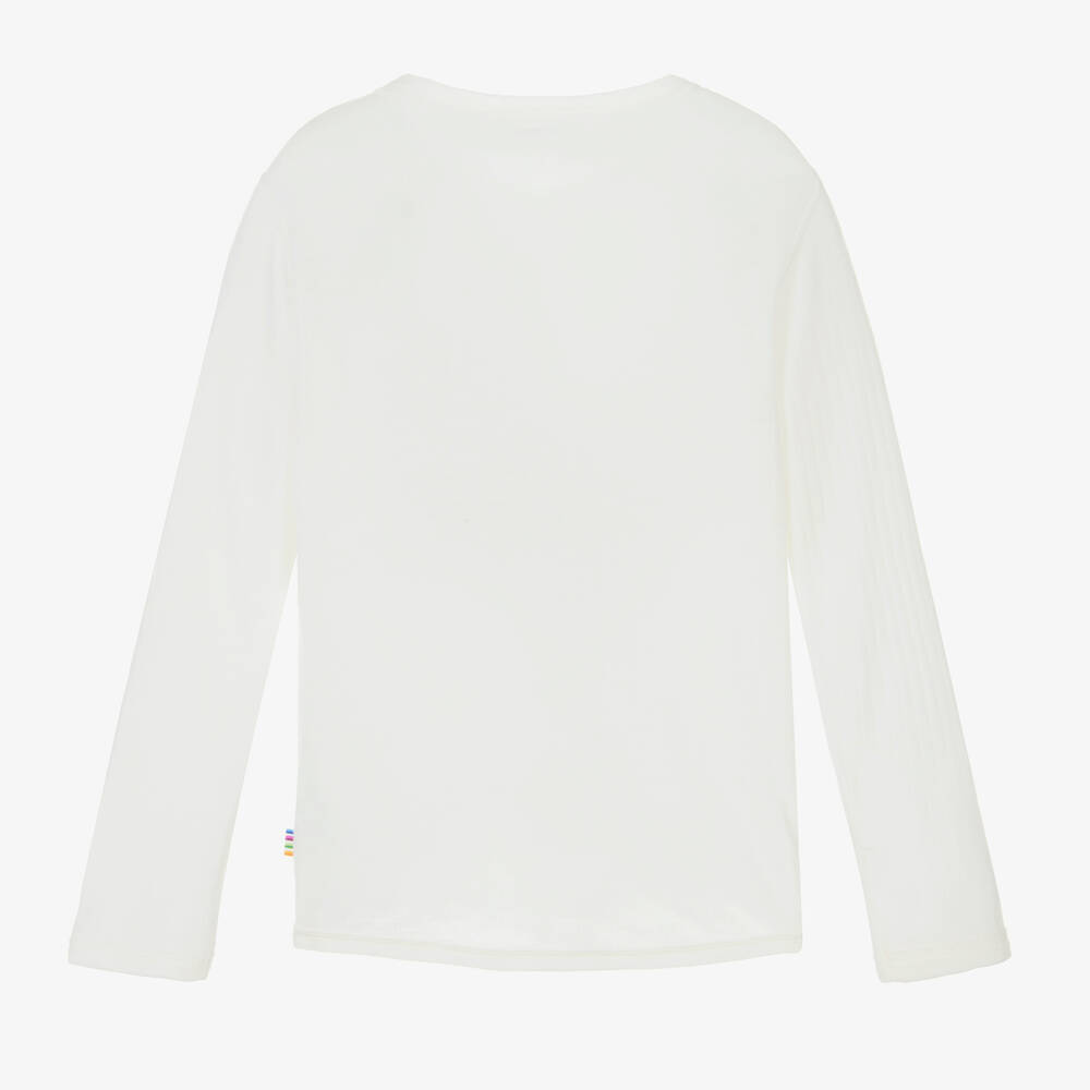 Joha-Ivory Merino Wool Knitted Top | Childrensalon