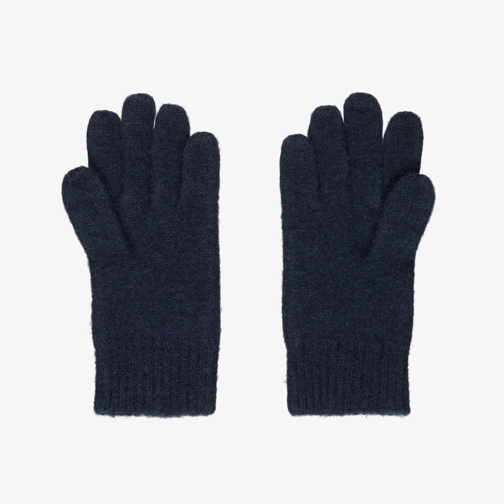 Joha-Синие перчатки из шерсти мериноса | Childrensalon