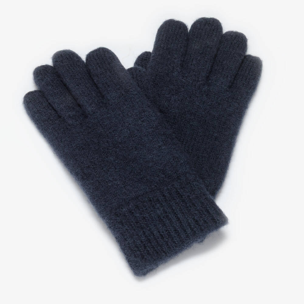 Joha-Синие перчатки из шерсти мериноса | Childrensalon