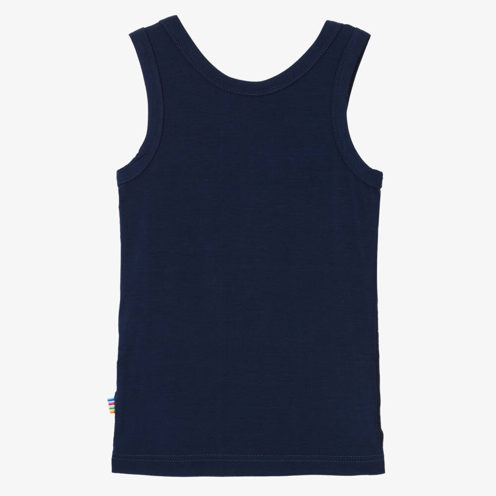 Joha-Navy Blue Organic Bamboo Vest | Childrensalon