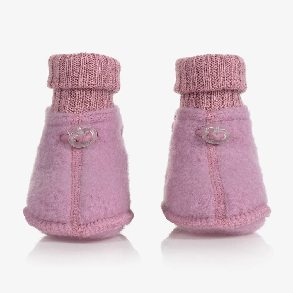 Joha-Pink Merino Wool Baby Booties | Childrensalon