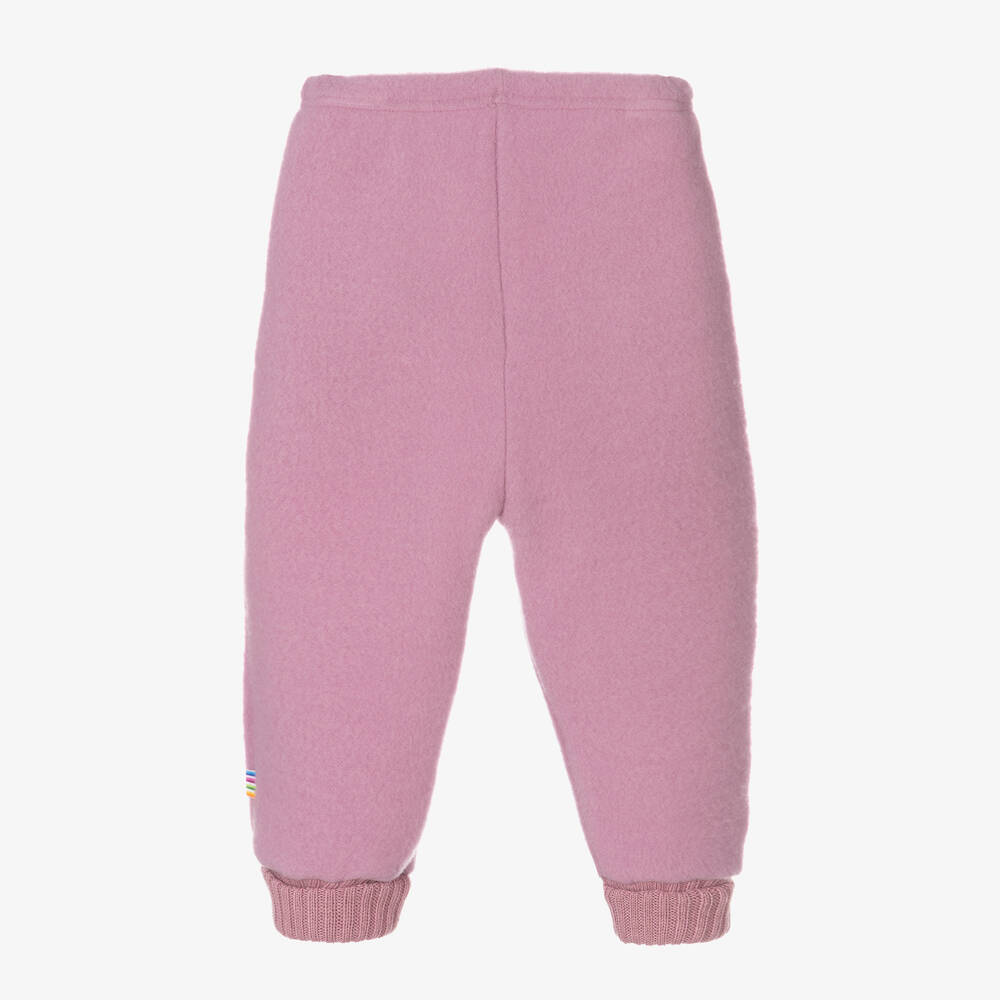 Joha-بنطلون رياضي أطفال بناتي صوف حراري لون زهري | Childrensalon