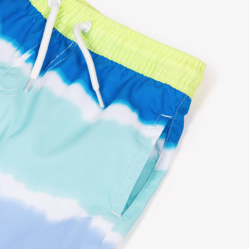 Joyday-Boys Blue & Green Tie-Dye Swim Shorts | Childrensalon