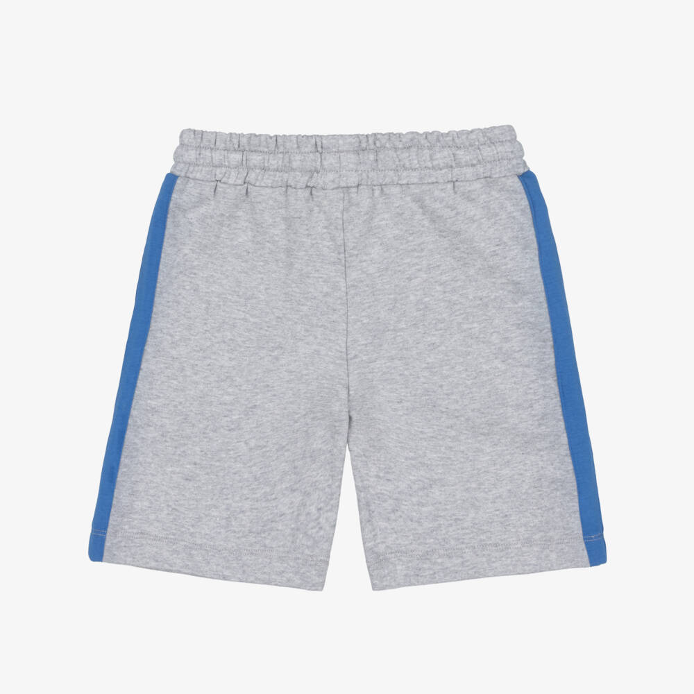 Joyday-Boys Blue & Grey Marl Cotton Jersey Shorts (2 Pack) | Childrensalon