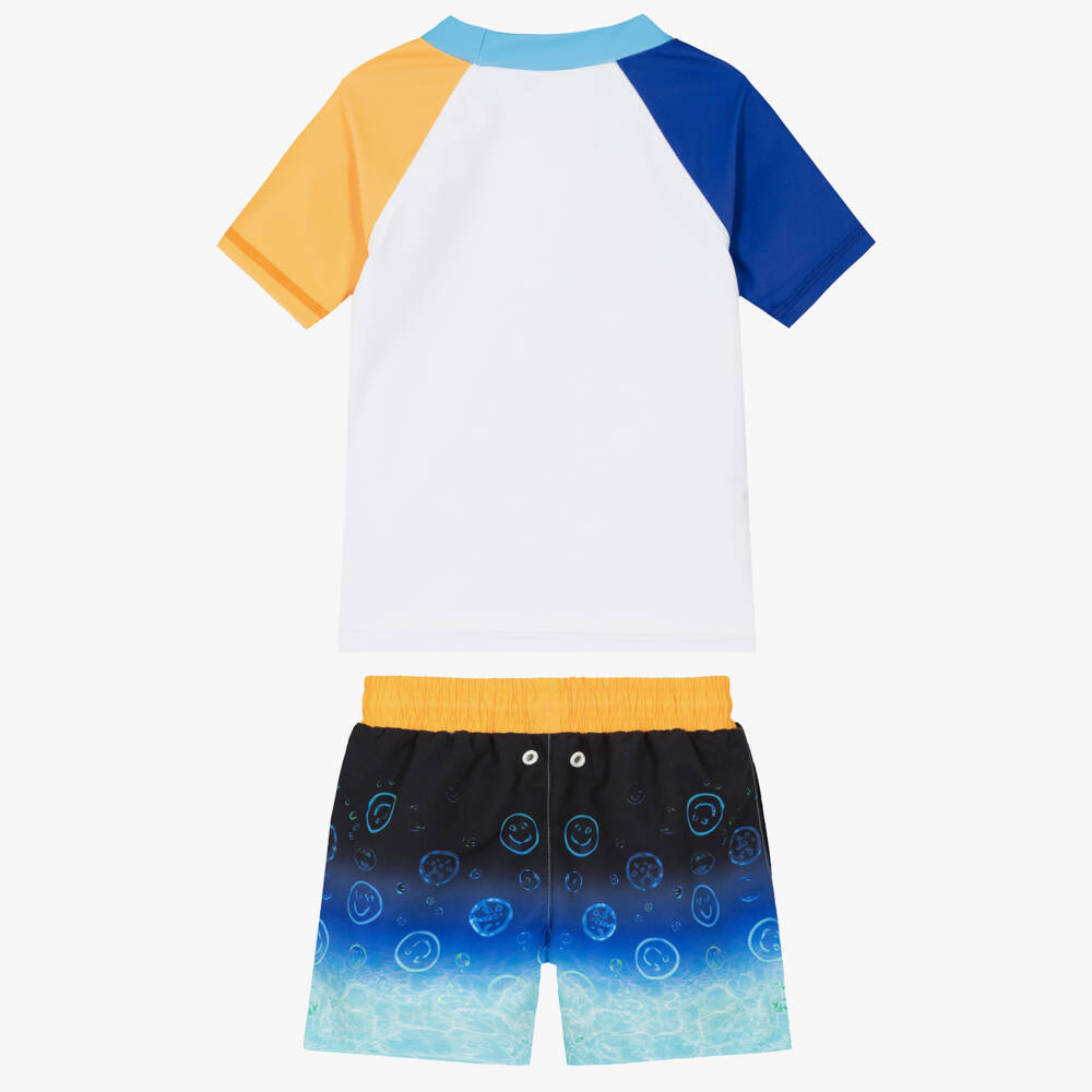 Joyday-Boys Blue & Orange Swim Set (UPF50+) | Childrensalon