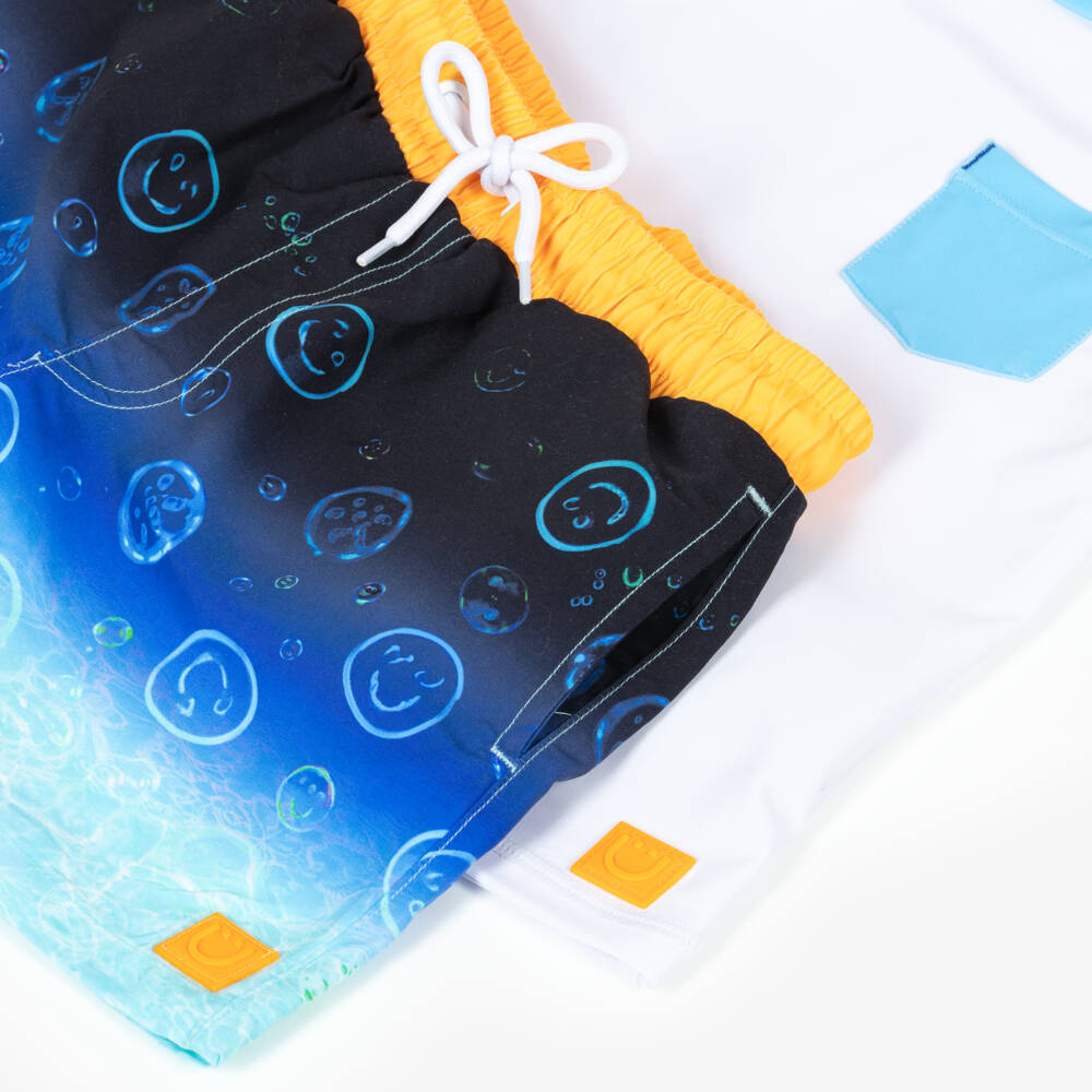 Joyday-Boys Blue & Orange Swim Set (UPF50+) | Childrensalon