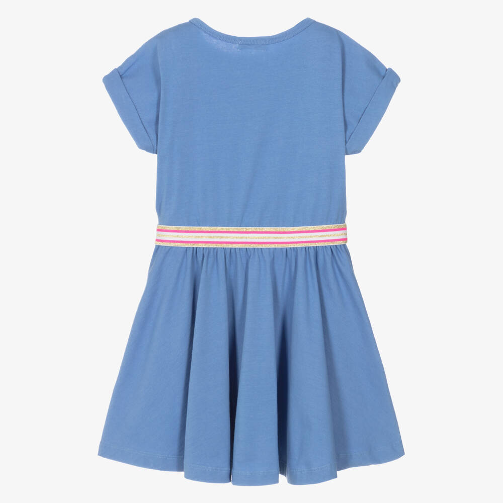 Joyday-Girls Blue Cotton & Sequinned Ice Cream Dress | Childrensalon