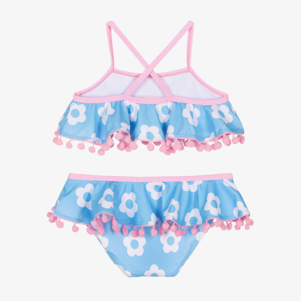 Joyday-Girls Blue Flower Bikini (UPF50+) | Childrensalon