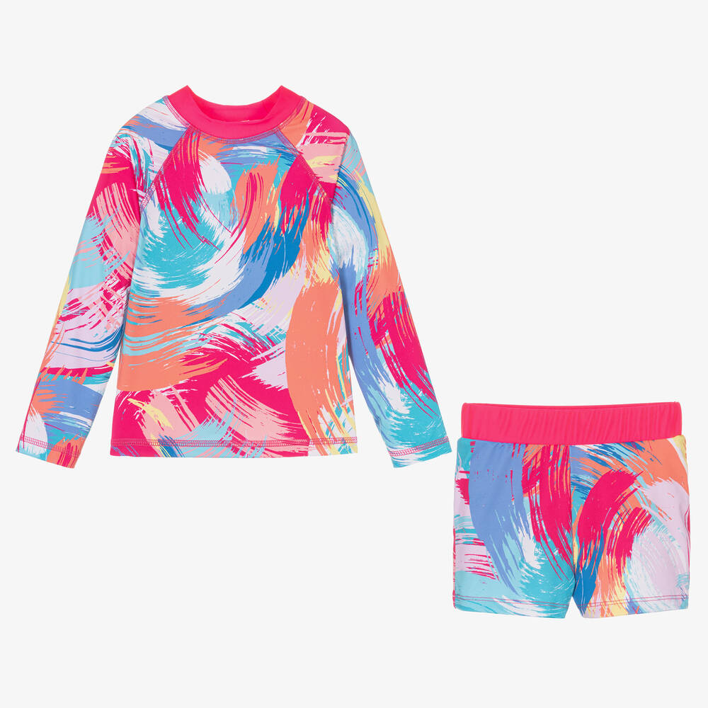 Joyday-Комплект для плавания с розовыми мазками для девочек | Childrensalon