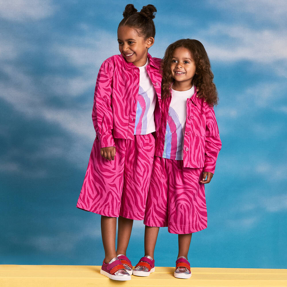 Joyday-Girls Pink Cotton Animal Print Jacket | Childrensalon
